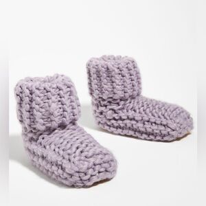 Anthropologie Lemon Cabin Cute Boot Slipper Socks Lavender New With Tag OBO